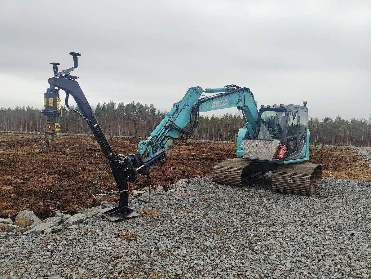 HyperTorq+ drivhuvud monterat på grävmaskin